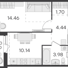 Квартира 35,7 м², 1-комнатная - изображение 2