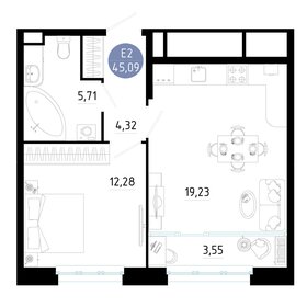 Квартира 45,1 м², 1-комнатная - изображение 1