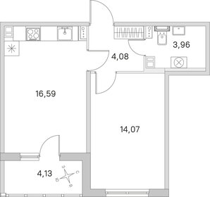 Квартира 40,8 м², 1-комнатная - изображение 1