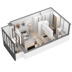 Квартира 26,8 м², студия - изображение 3