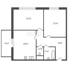Квартира 52 м², 2-комнатные - изображение 2