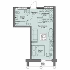Квартира 30,6 м², 1-комнатная - изображение 3