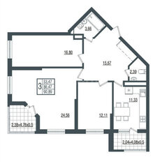 Квартира 87,5 м², 3-комнатная - изображение 5