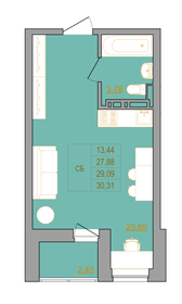 Квартира 30,3 м², студия - изображение 1
