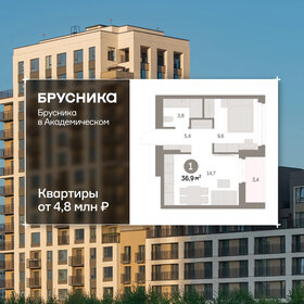 Квартира 36,7 м², 1-комнатная - изображение 1