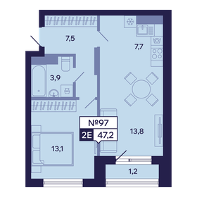 Квартира 47,2 м², 2-комнатная - изображение 1
