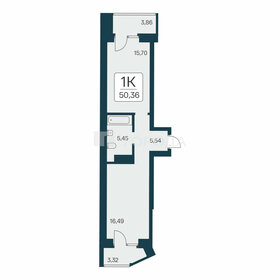 Квартира 50 м², 1-комнатная - изображение 1