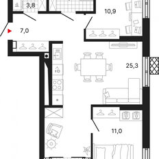 Квартира 66,2 м², 2-комнатная - изображение 3