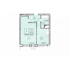 Квартира 36,1 м², 1-комнатная - изображение 1