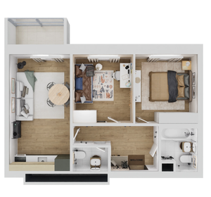 Квартира 55,3 м², 2-комнатная - изображение 3