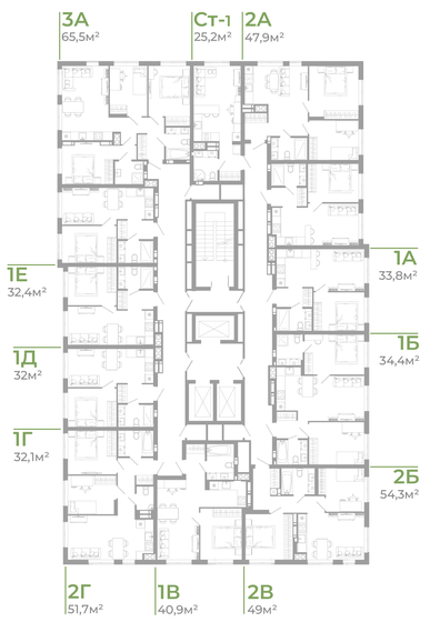 51,7 м², 2-комнатная квартира 8 580 000 ₽ - изображение 35