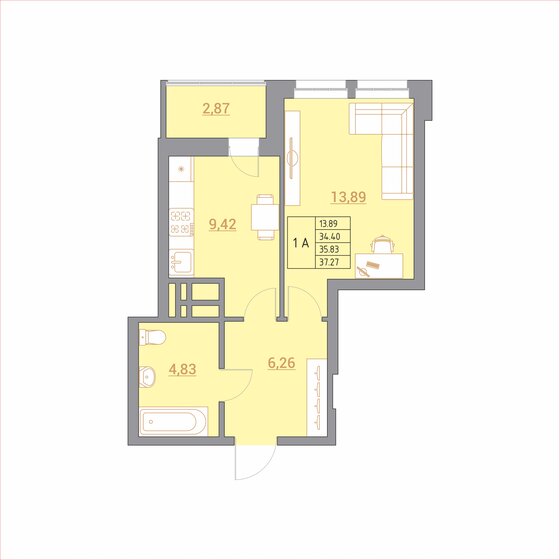 82,9 м², 3-комнатная квартира 4 147 000 ₽ - изображение 67