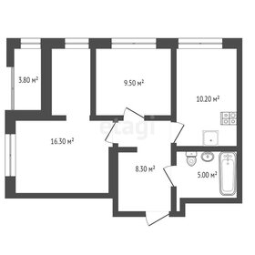 Квартира 52,8 м², 2-комнатная - изображение 1