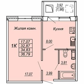 Квартира 34,8 м², 1-комнатная - изображение 1