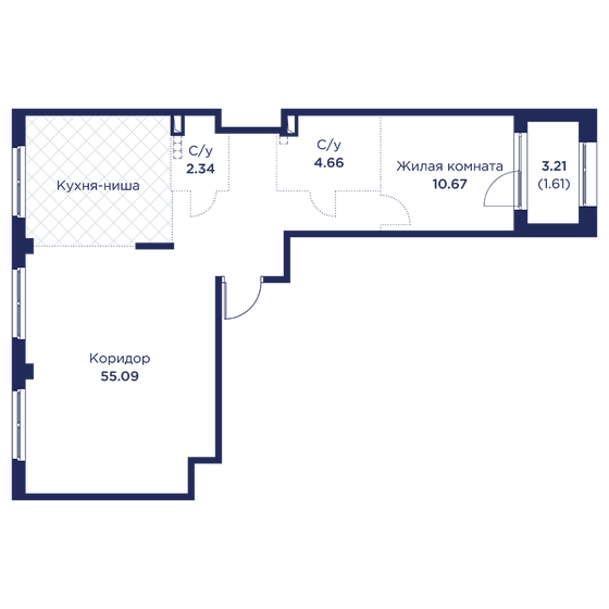 57,8 м², 3-комнатная квартира 8 968 793 ₽ - изображение 22