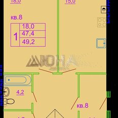 Квартира 49,2 м², 1-комнатная - изображение 5