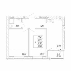 Квартира 51,9 м², 2-комнатная - изображение 2