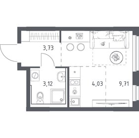Квартира 20,6 м², студия - изображение 1
