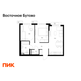Квартира 50,2 м², 2-комнатная - изображение 1