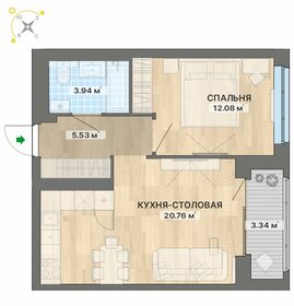 Квартира 45,7 м², 1-комнатная - изображение 1