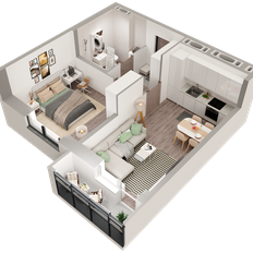 Квартира 44,1 м², 1-комнатная - изображение 3