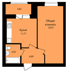 Квартира 40,6 м², 1-комнатная - изображение 1