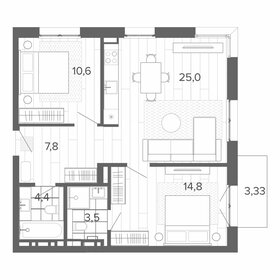 Квартира 67 м², 3-комнатная - изображение 1