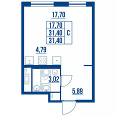 Квартира 32,1 м², студия - изображение 3
