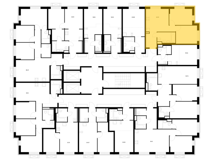 53,6 м², 3-комнатная квартира 6 000 000 ₽ - изображение 108