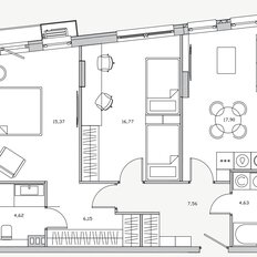 Квартира 73 м², 2-комнатная - изображение 2