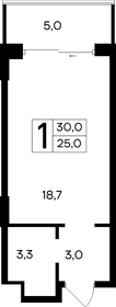 Квартира 30 м², 1-комнатные - изображение 1