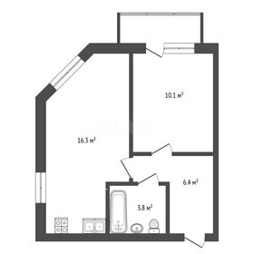 Квартира 38 м², 1-комнатная - изображение 1