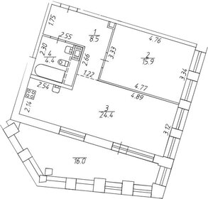 Квартира 58 м², 1-комнатная - изображение 1