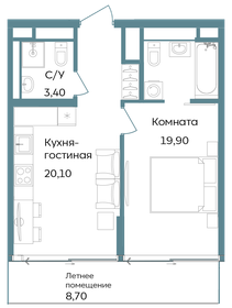 Квартира 52,1 м², 2-комнатные - изображение 1
