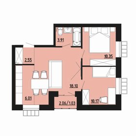 Квартира 52,1 м², 3-комнатная - изображение 1