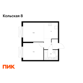 Квартира 38,9 м², 1-комнатная - изображение 1