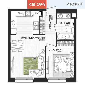 Квартира 46,2 м², 1-комнатная - изображение 1