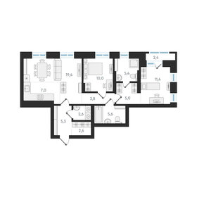 Квартира 78,1 м², 3-комнатная - изображение 1