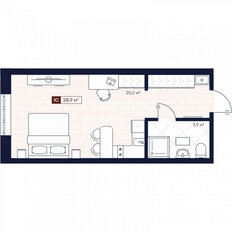 Квартира 29 м², студия - изображение 2