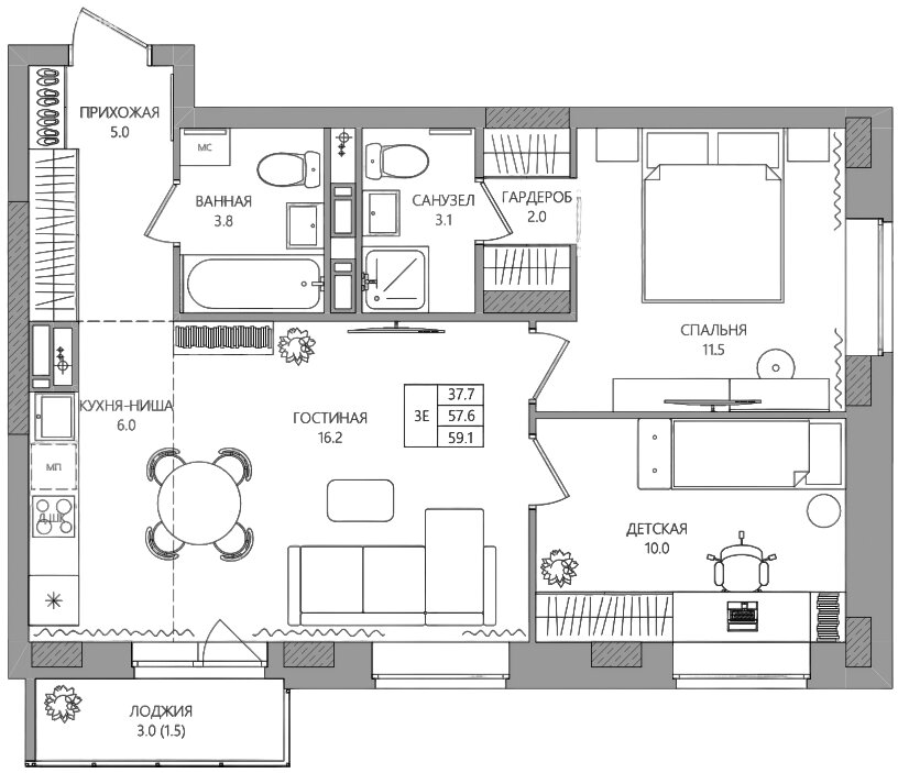 Варианты планировок жилой дом НЕО - планировка 8