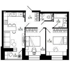 Квартира 52,3 м², 3-комнатная - изображение 2