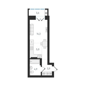 Квартира 27,9 м², студия - изображение 1