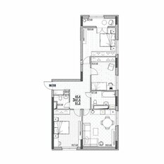 Квартира 91,5 м², 3-комнатная - изображение 2