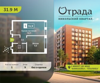 Квартира 31,9 м², 1-комнатная - изображение 1