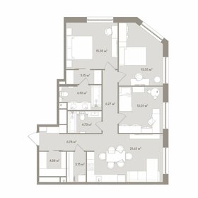 Квартира 100,3 м², 4-комнатные - изображение 2