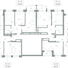 Квартира 60,5 м², 2-комнатная - изображение 3