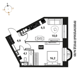 Квартира 41,7 м², 2-комнатная - изображение 1