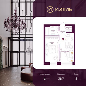 Квартира 39,7 м², 1-комнатная - изображение 1