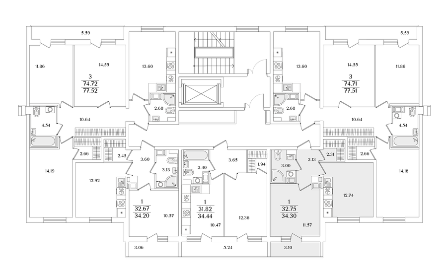 36,7 м², 1-комнатная квартира 9 499 695 ₽ - изображение 51