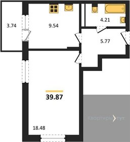 Квартира 39,9 м², 1-комнатная - изображение 1
